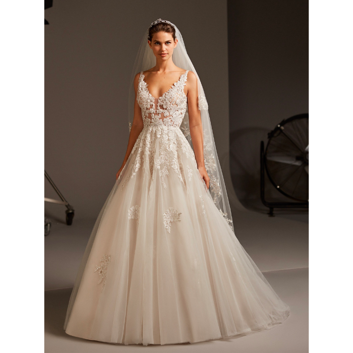 VESTIDO DE NOVIA PRONOVIAS ARIEL A1547004 OFF WHITE